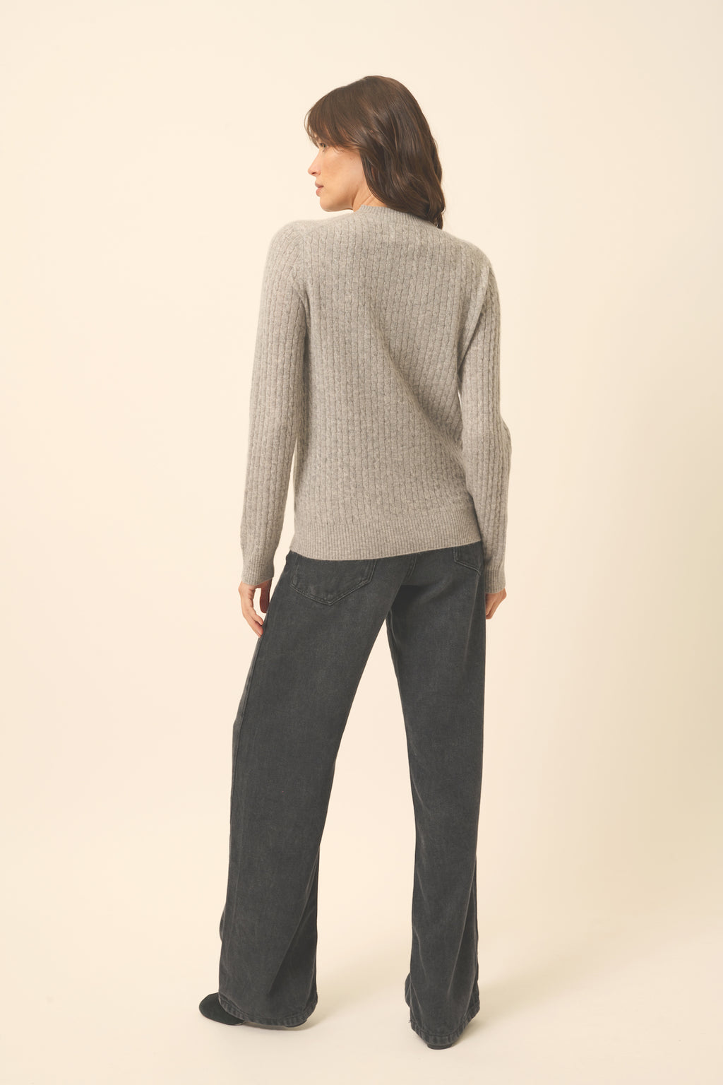Pull Col Rond - Jade - Nuage Chiné