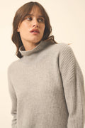 4-Ply Roll-Neck Jumper - Louise - Nuage Chiné