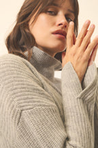 4-Ply Roll-Neck Jumper - Louise - Nuage Chiné