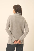 4-Ply Roll-Neck Jumper - Louise - Nuage Chiné
