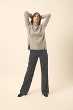 4-Ply Roll-Neck Jumper - Louise - Nuage Chiné