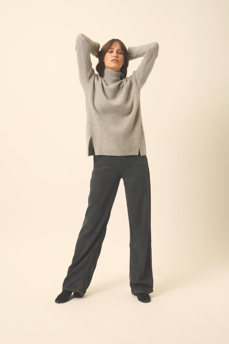 Pull Col Roulé 4 Fils - Louise - Nuage Chiné