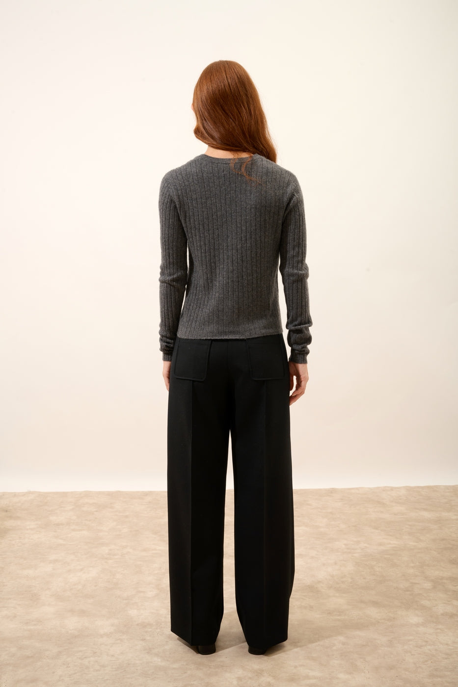 Cardigan Col V - Camille - Anthracite Chiné