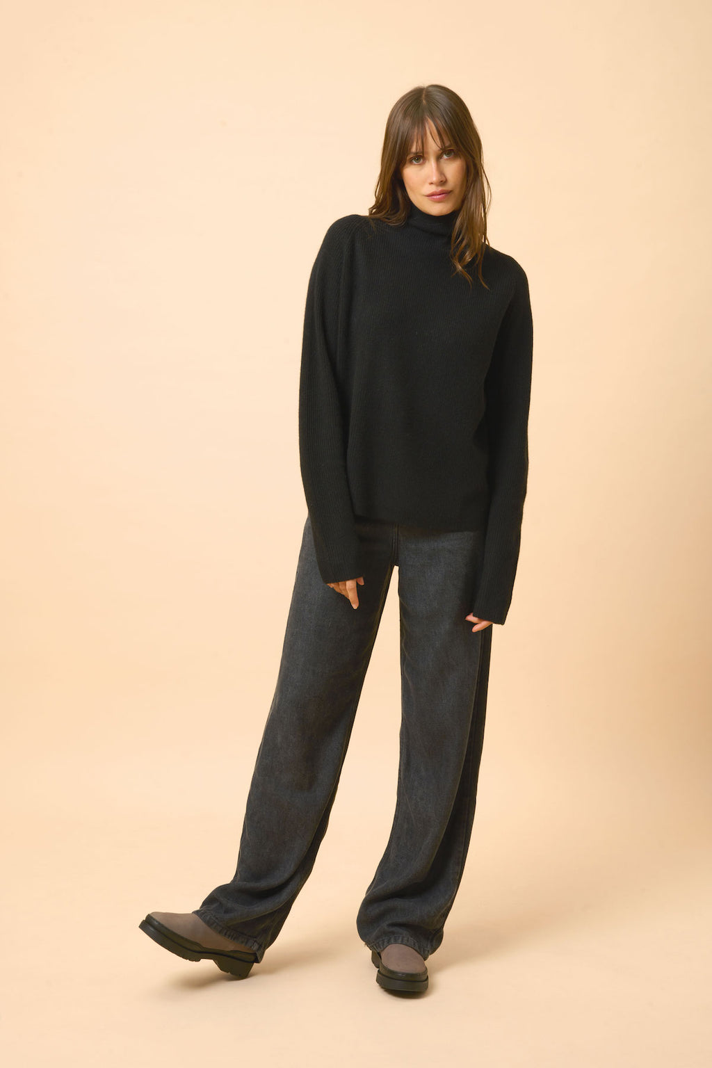 Pull Col Montant - Alyssa - Noir