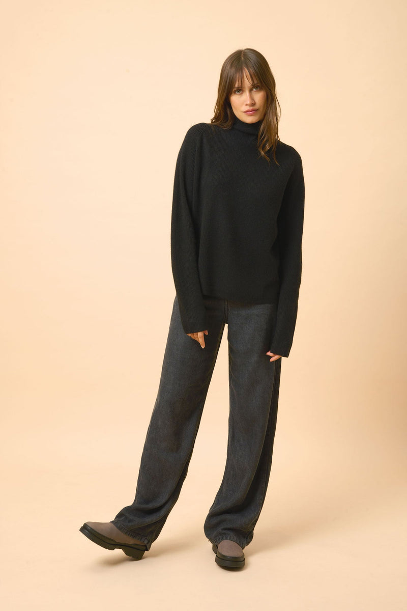 Pull Col Montant - Alyssa - Noir
