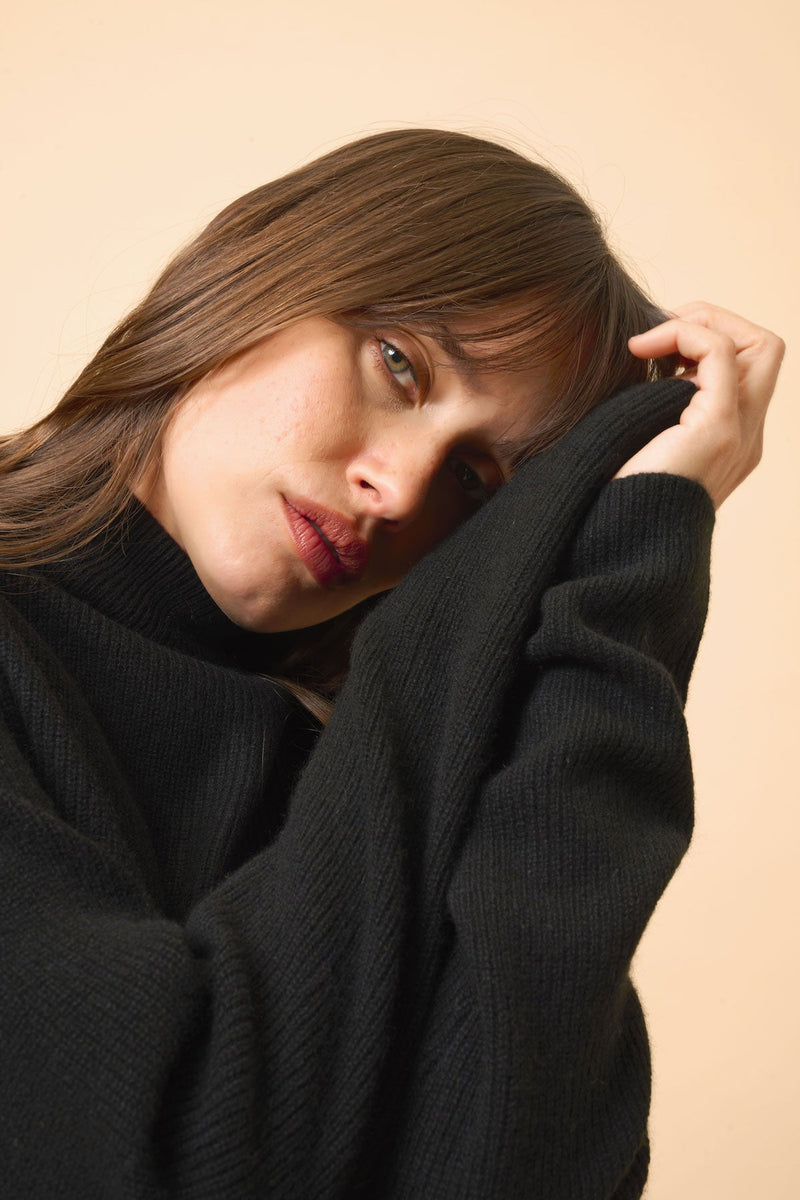 Pull Col Montant - Alyssa - Noir