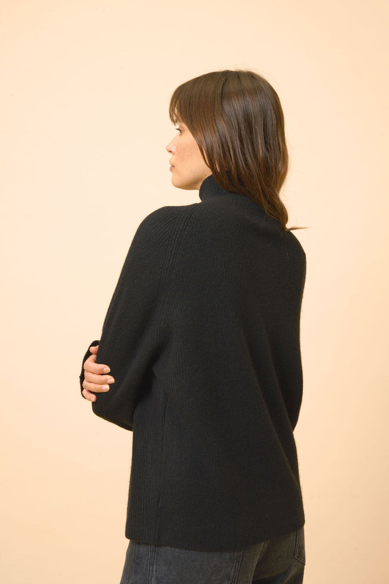 Pull Col Montant - Alyssa - Noir