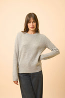 Pull Col Rond 4 Fils - Lexini - Nuage Chiné