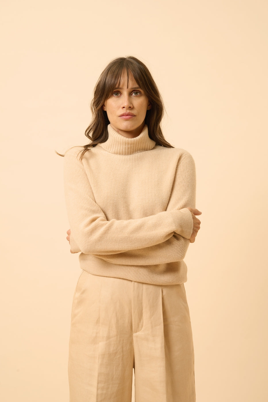 Pull Col Roulé - Billy - Sable