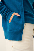 Gilet Zippé Capuche - Debbie - Paon