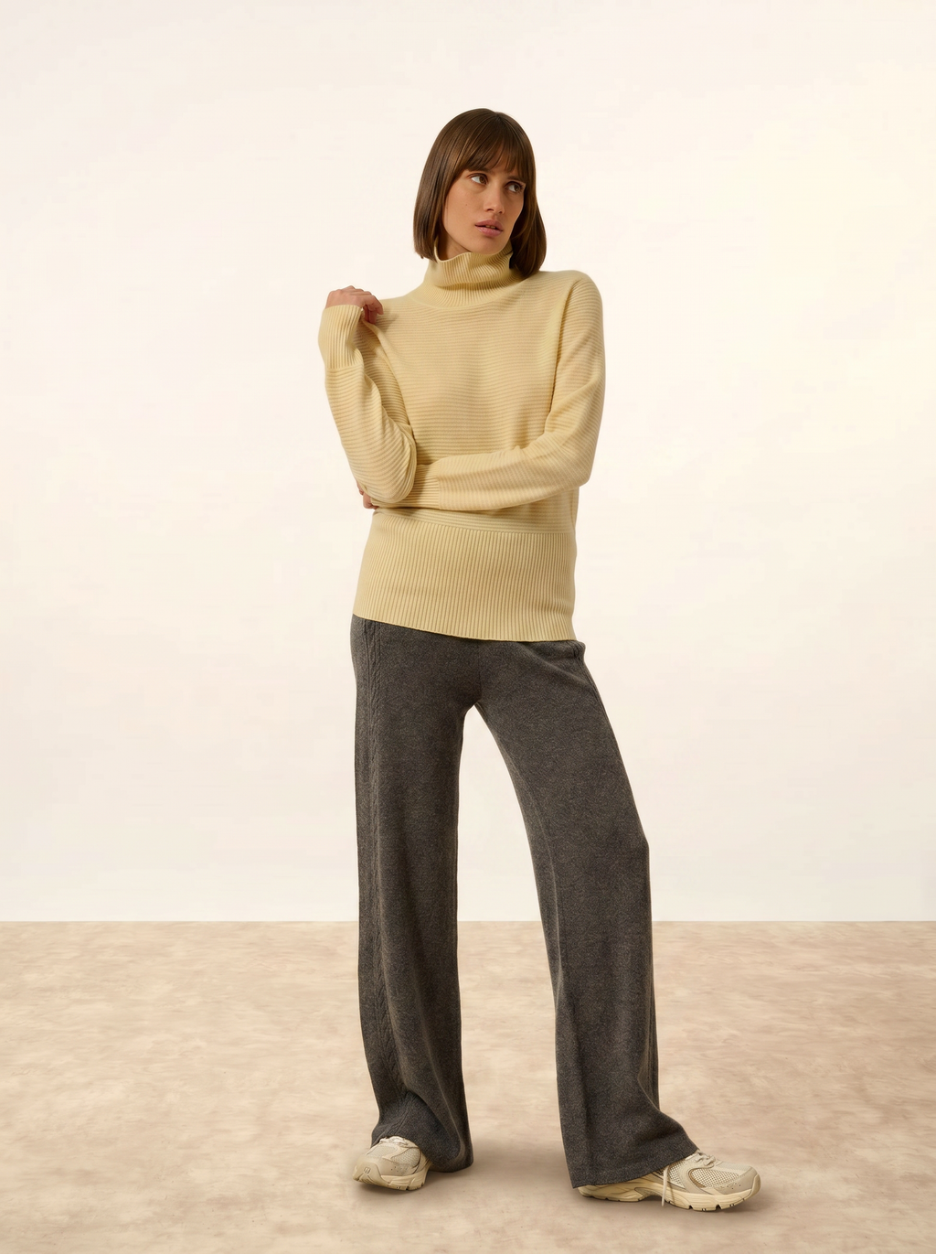 Udny Roll Neck Jumper - Lemonade - Women