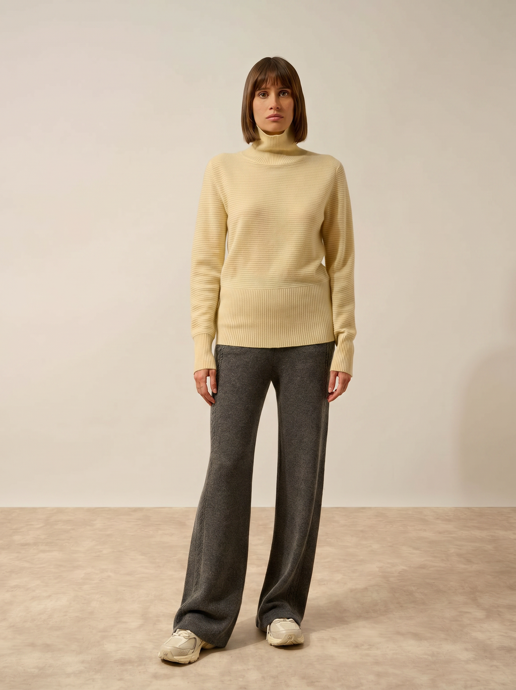 Udny Roll Neck Jumper - Lemonade - Women