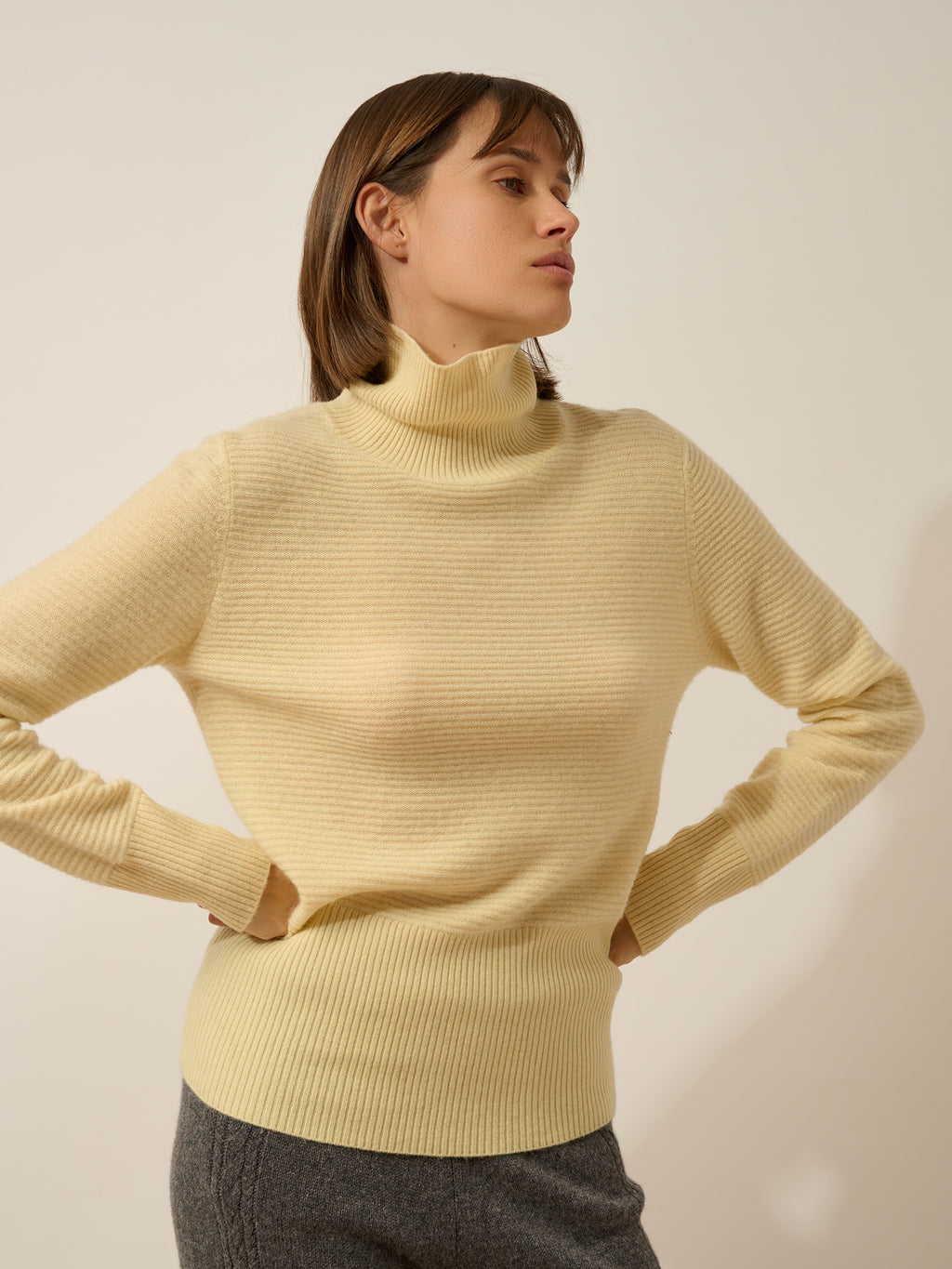 Udny Roll Neck Jumper - Lemonade - Women
