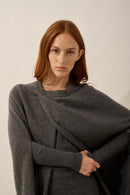 Cape Ouverte Col Rond - Alloa - Anthracite Chiné