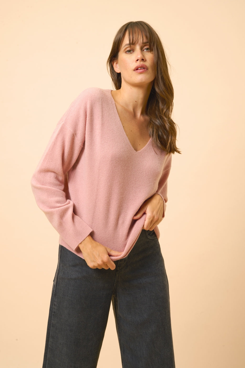 Pull Col V - Birse - Bois De Rose