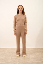 Pantalón Acampanado - Margret - Camel Chiné