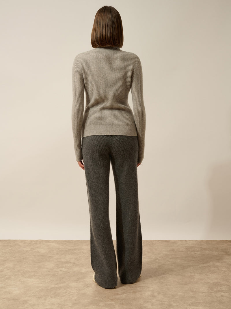 Polo Col Zippé Manches Longues - Kristjan - Nuage Chiné