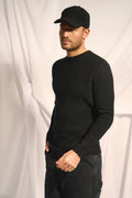 Jersey de Cuello Redondo 4 Cabos Lukka - Noir