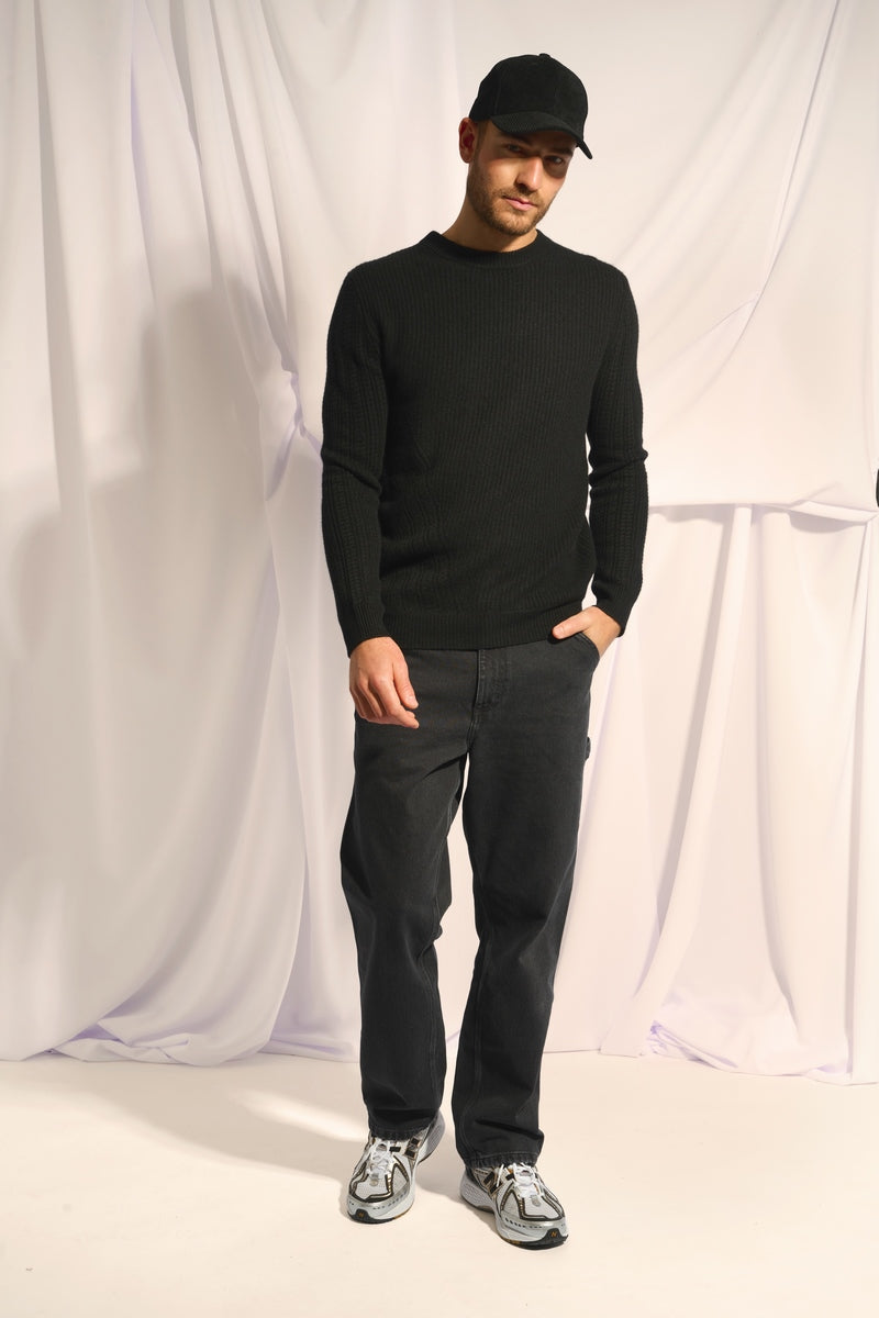 Jersey de Cuello Redondo 4 Cabos Lukka - Noir