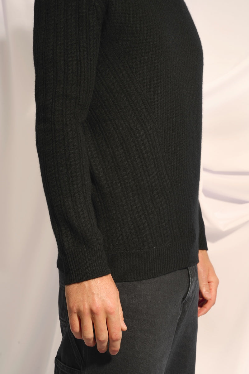 Jersey de Cuello Redondo 4 Cabos Lukka - Noir