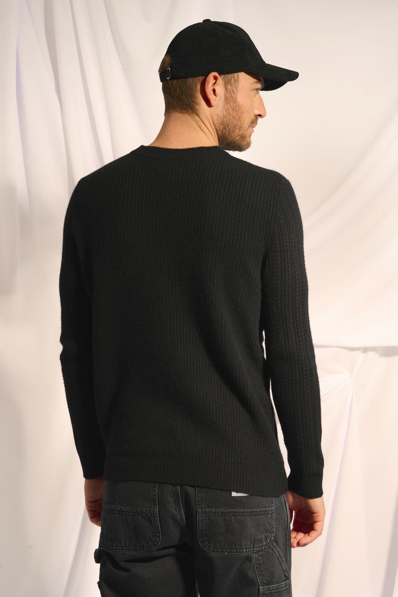 Jersey de Cuello Redondo 4 Cabos Lukka - Noir
