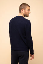 Pull Col Rond 4 Fils Lukka - Navy
