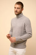 4-Ply Turtleneck Jumper - Noi - Cloud Marl