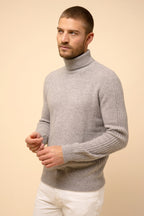 4-Ply Turtleneck Jumper - Noi - Cloud Marl