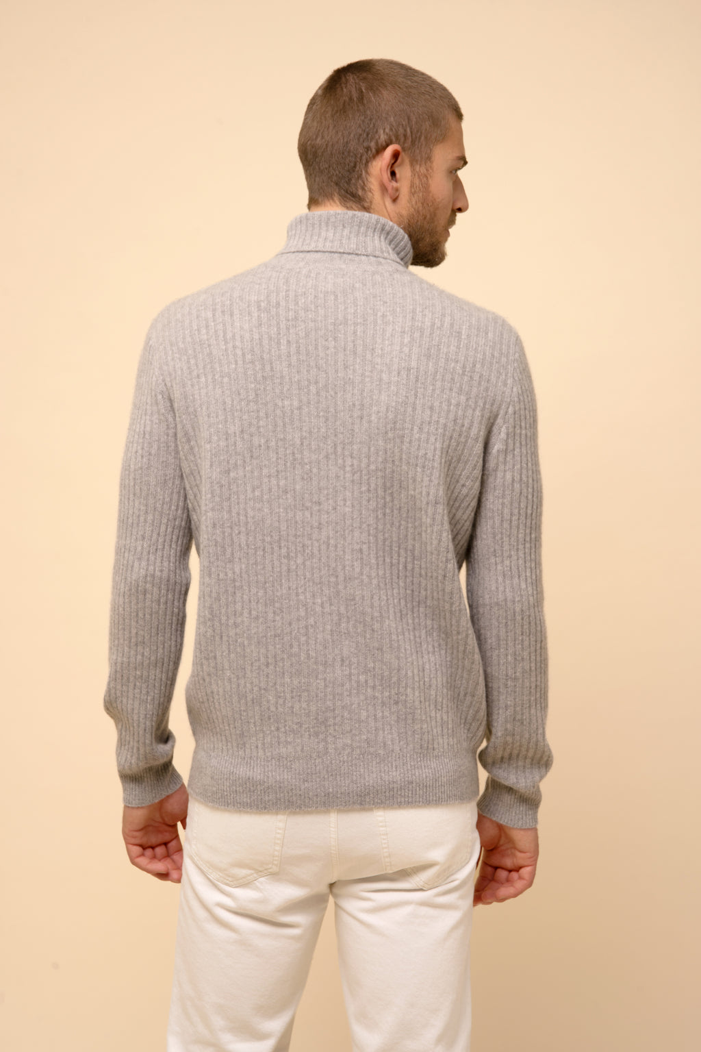 4-Ply Turtleneck Jumper - Noi - Cloud Marl