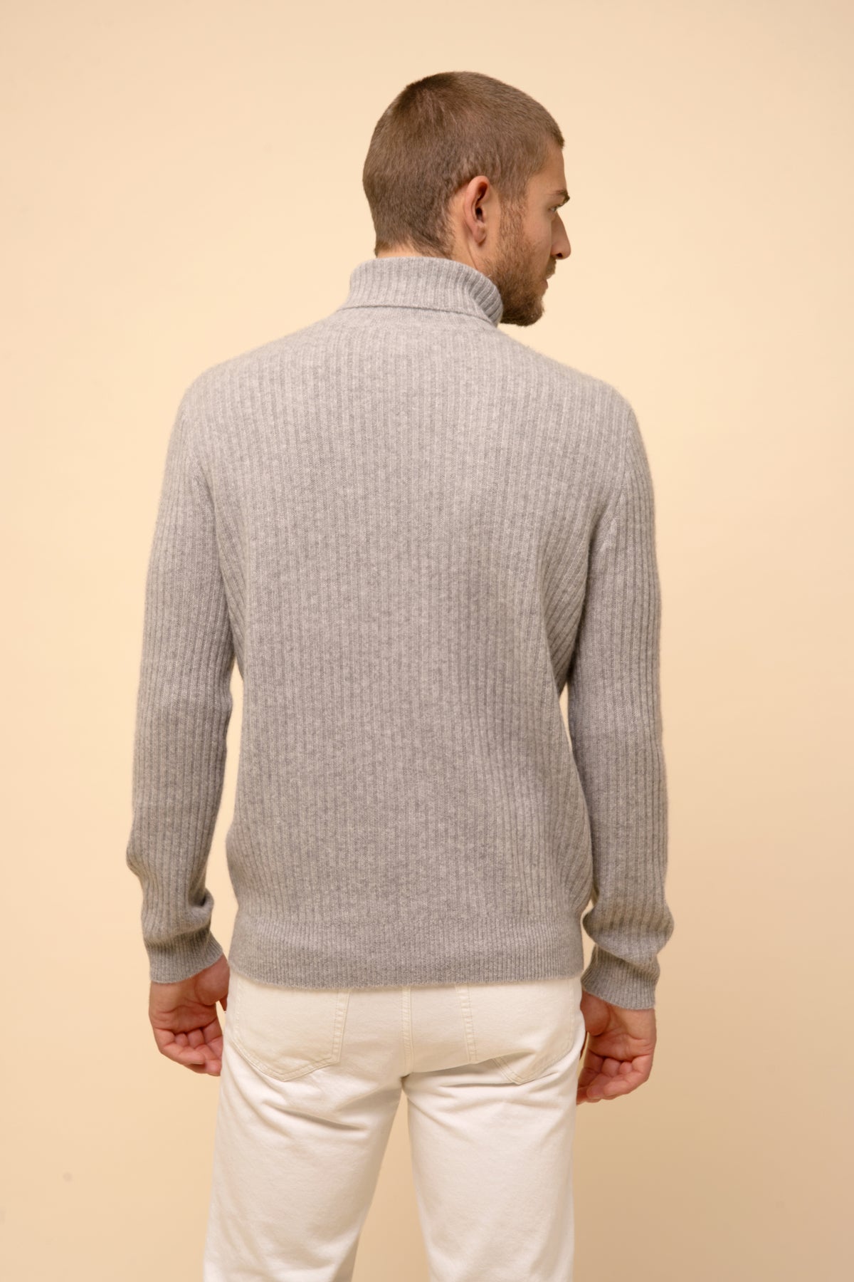 4-Ply Turtleneck Jumper - Noi - Cloud Marl