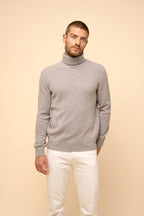 4-Ply Turtleneck Jumper - Noi - Cloud Marl