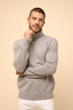 4-Ply Turtleneck Jumper - Noi - Cloud Marl
