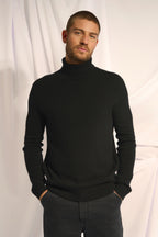 Pull Col Roulé 4 Fils - Noi - Noir