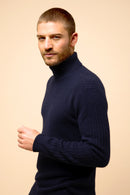 Pull Col Roulé 4 Fils Noi - Navy