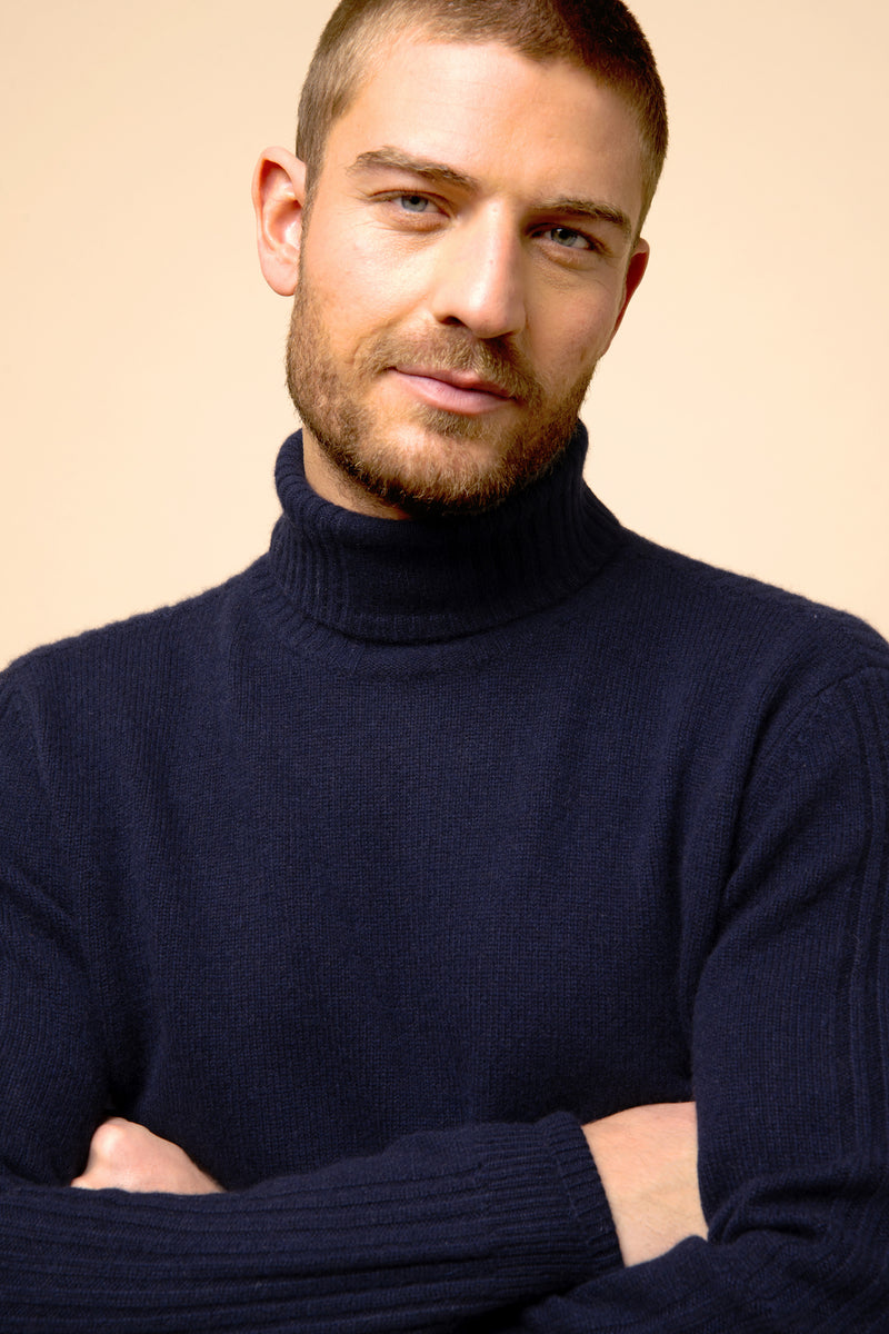 Pull Col Roulé 4 Fils Noi - Navy