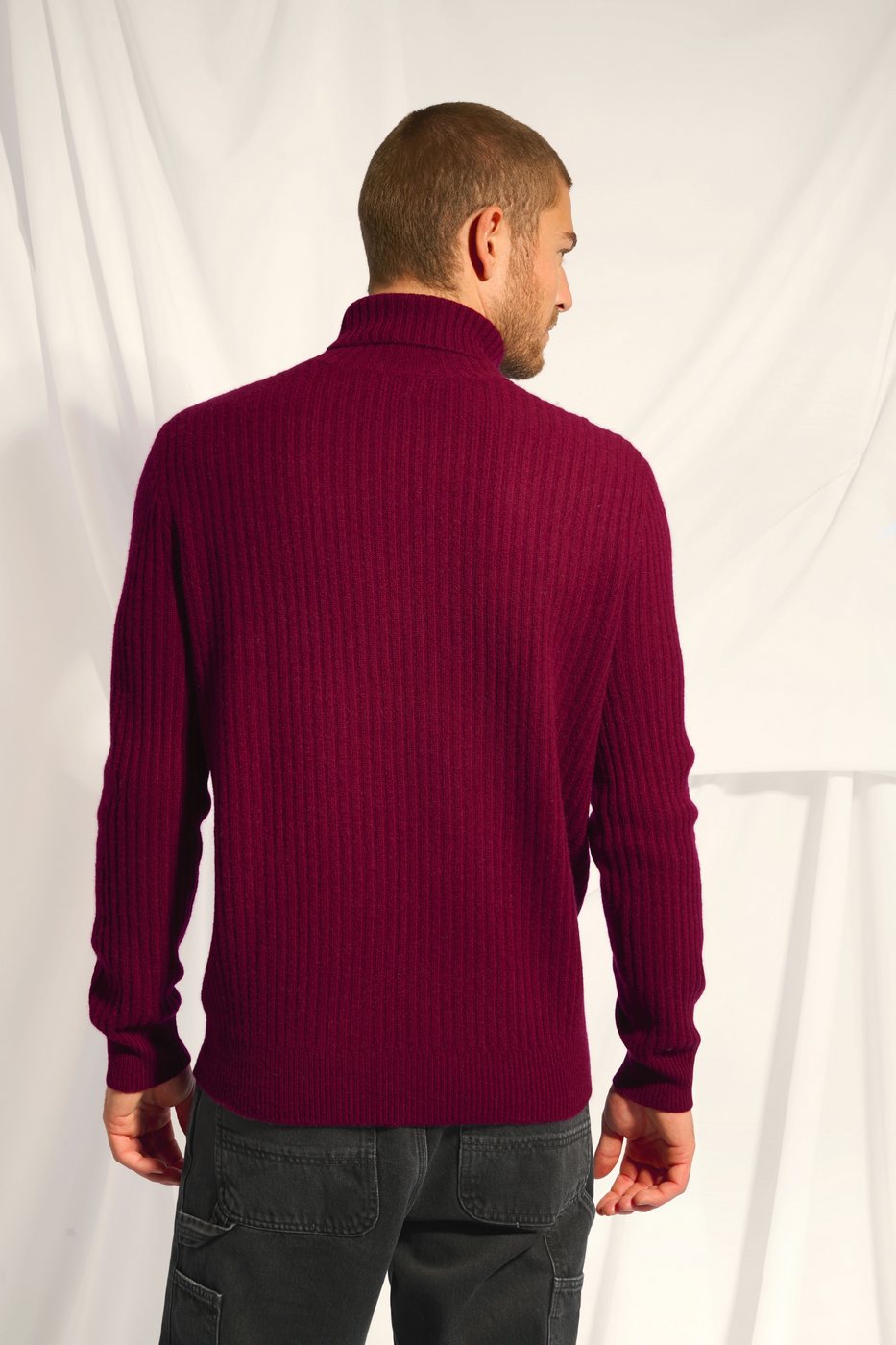 Pull Col Roulé 4 Fils - Noi - Bordeaux