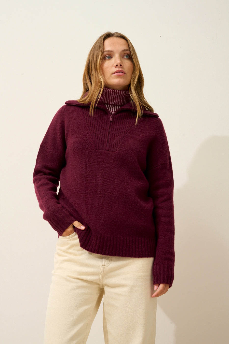 Pull Camionneur 6 Fils - Akar - Mûre