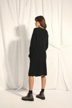Long V-Neck Cardigan - Dache - Black