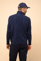 Just Cashmere - Dorje 6-Ply Roll Neck Jumper - 100% 6-Ply Cashmere - Midnight Blue Marl - Men