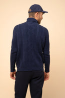 Just Cashmere - Suéter Dorje de cuello alto de 6 hilos - 100% cachemira de 6 hilos - Azul medianoche brezo - Hombre
