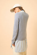 Sweater Cuello Redondo 4 Hilos - Arequipa - Azul Marfil