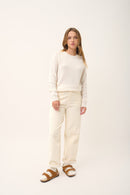 Sweater Cuello Redondo 4 Hilos - Arequipa - Marfil
