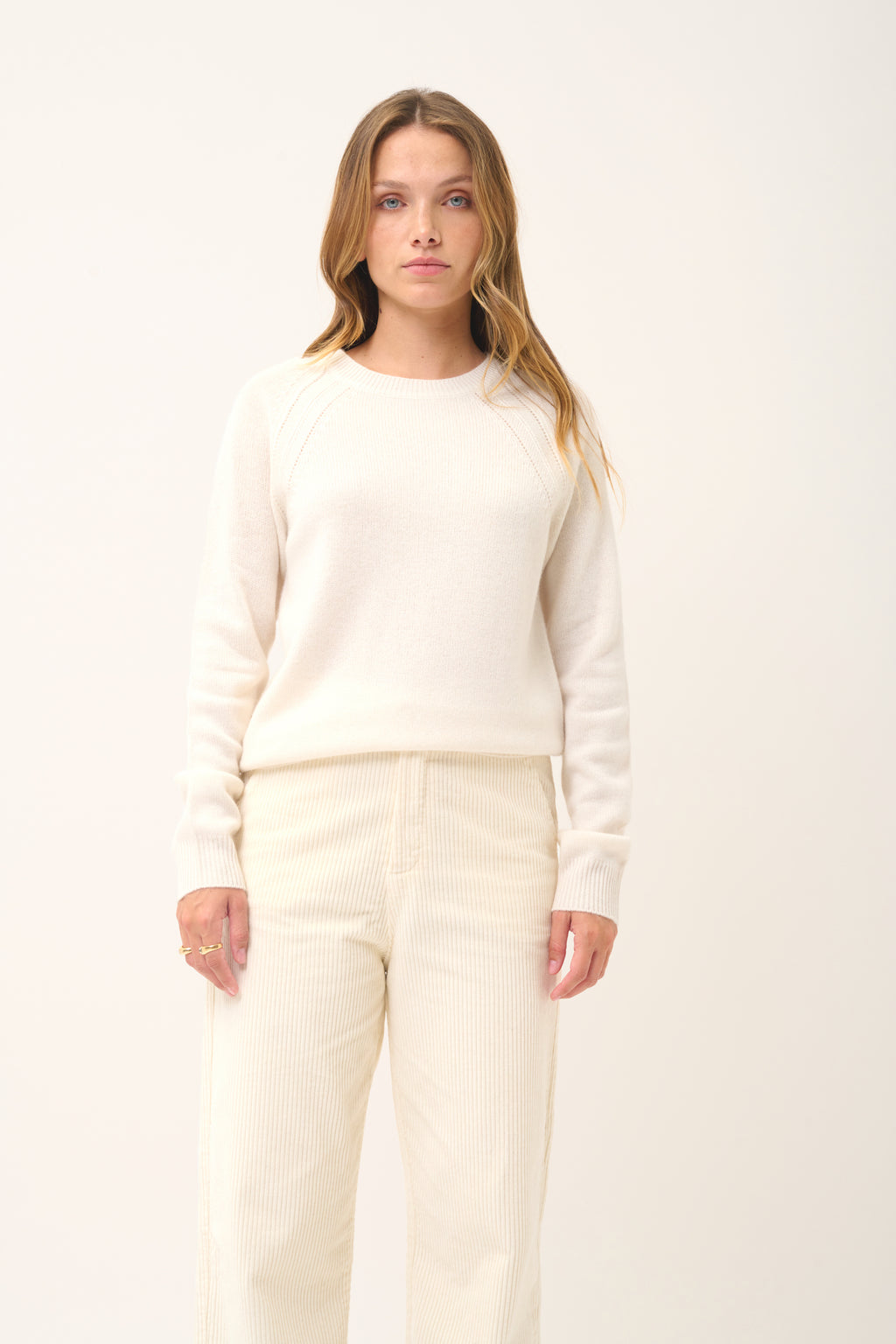 Pull Col Rond 4 Fils - Arequipa - Ivoire