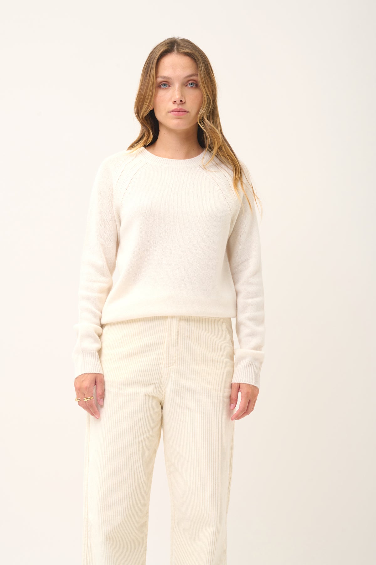 Pull Col Rond 4 Fils - Arequipa - Ivoire