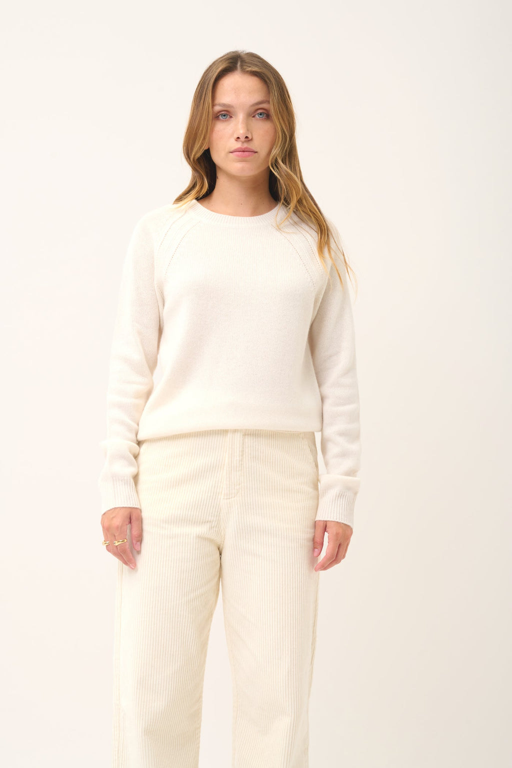 Pull Col Rond 4 Fils - Arequipa - Ivoire