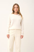 Pull Col Rond 4 Fils - Arequipa - Ivoire