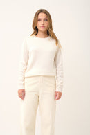 Sweater Cuello Redondo 4 Hilos - Arequipa - Marfil