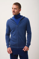 Gilet Zippé Capuche - Elliot - Océan Chiné