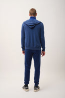 Gilet Zippé Capuche - Elliot - Océan Chiné