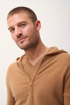 Chaqueta Con Cremallera Y Capucha - Elliot - Avellana